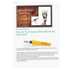 Choosing the Wood burner for Gourd Art