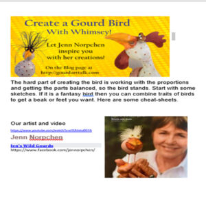 Creating a Whimsical Gourd Bird-handout