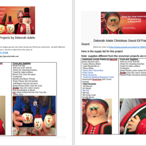 Supply list for Snowman and Efl Project-Adele