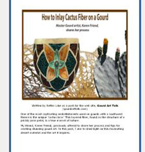 How to Inlay Cactus Lace on a Gourd