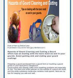 Hazards of Gourd Cleaning and Cutting a Gourd