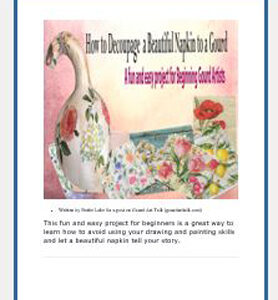 How to Decoupage a Beautiful Napkin to a Gourd