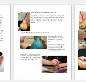 A Textured Paper Technique for a Cracked Gourd