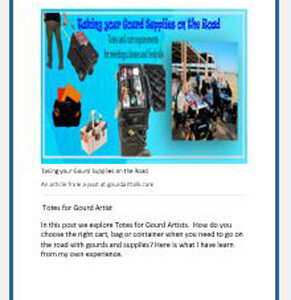 Taking your Gourd Supplies on the Road