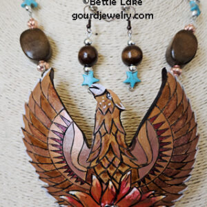 Phoenix Bird Gourd Shard Necklace Set